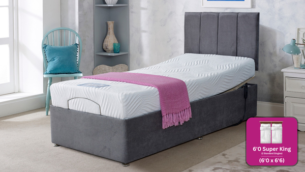 Adjust-a-bed 6ft Super King Size (2 x 3ft Linked) Eclipse Summer/Winter Adjustable Bed
