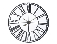 Oversized Skeleton Mirror Wall Clock