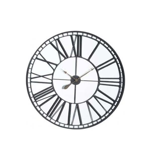 Oversized Skeleton Mirror Wall Clock
