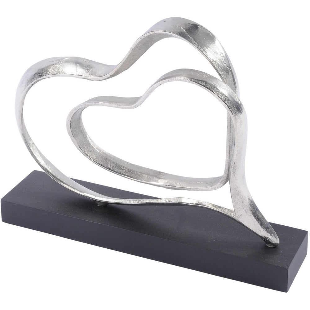 Silver Heart Sculpture