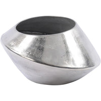 Silver Abstract Aluminium Vase Large