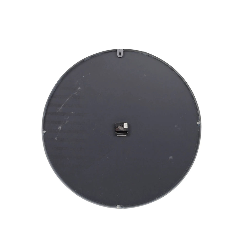 Grey Framed Beaded Mirrored Round Clock