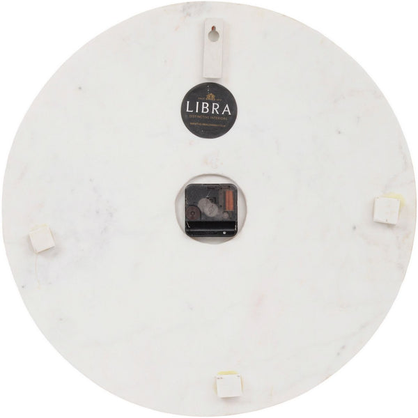 Brass Inlay And Marble Wall Clock