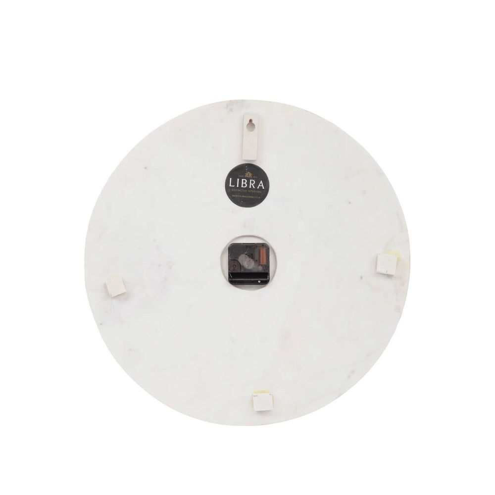 Brass Inlay And Marble Wall Clock