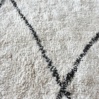 Ahun Ivory & Charcoal Patten Cotton Rug