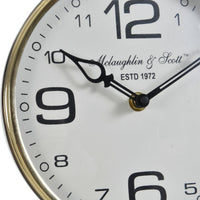 Stollard Silver Nickel Mantel Clock with Gold Angle Adjuster and Detail