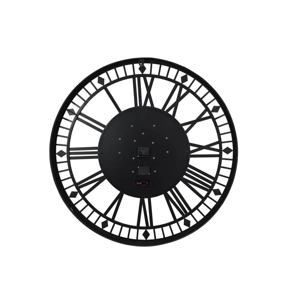 Gibbons grey skeleton 90cm moving cog clock