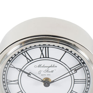 Retro Nickel Carriage Clock