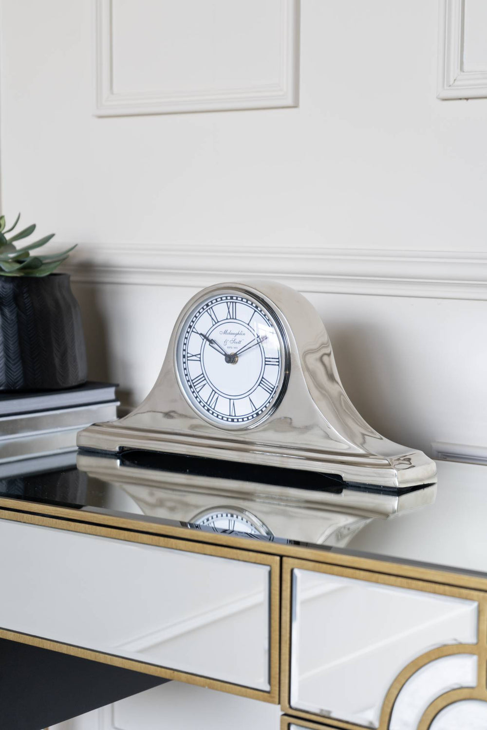 Retro Nickel Carriage Clock