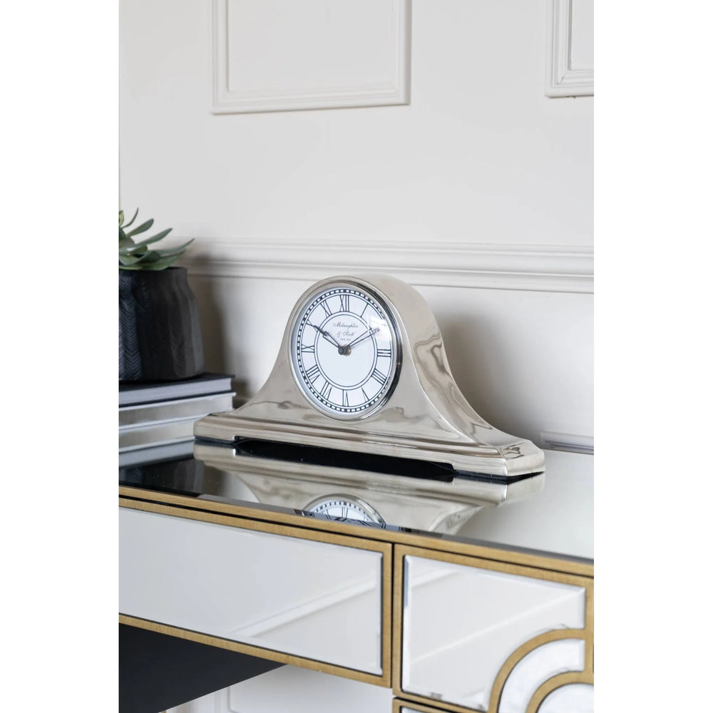 Retro Nickel Carriage Clock