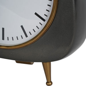 Mid Century Style Aluminium Table Clock Small 28cm