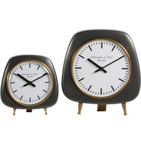 Mid Century Style Aluminium Table Clock Small 28cm