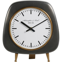 Mid Century Style Aluminium Table Clock Small 28cm