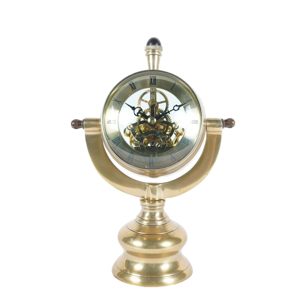 Columbia Antique Brass Finish Mantle Clock