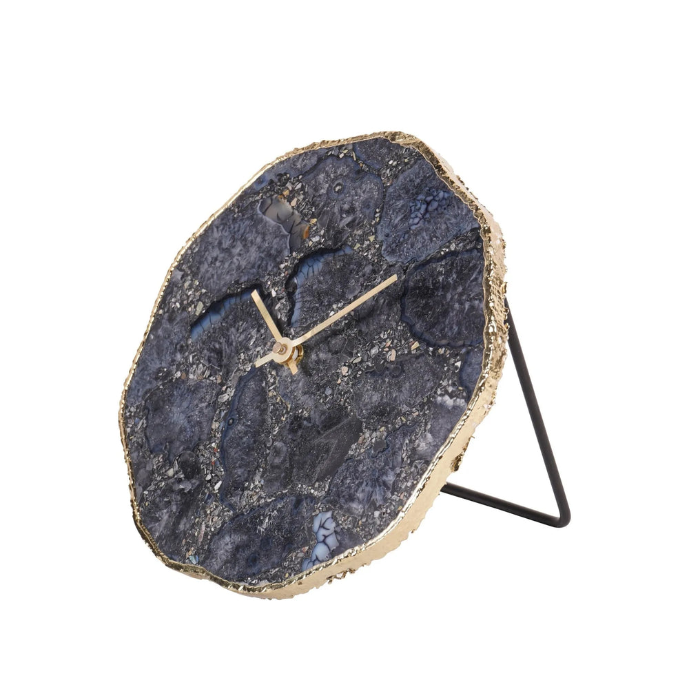 Smokey Agate Mantel Clock 20cm