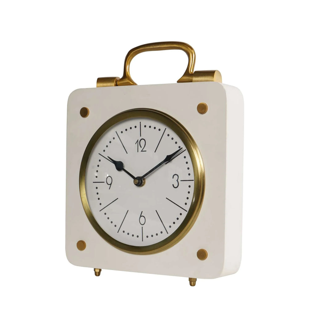 Kimberley Cream & Gold Mantel Clock 20cm