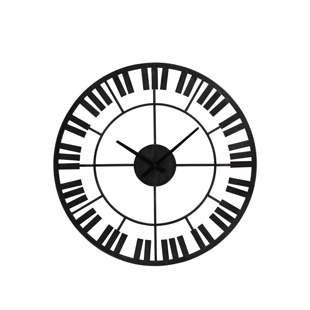 Piano Skeleton Outdoor Metal Wall Clock
