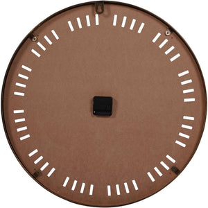 Perforated Black and Gold Indoor Wall Clock