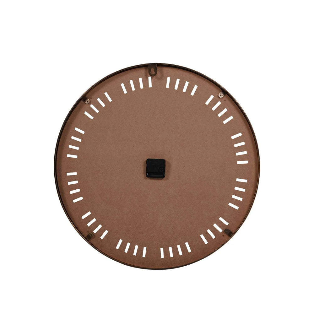 Perforated Black and Gold Indoor Wall Clock