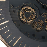 Palladium Wall Clock With Moving Cogs 80cm