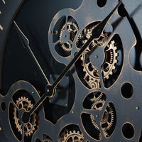 Palladium Wall Clock with moving Cogs 100cm