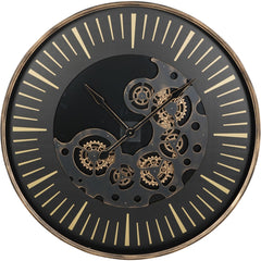 Palladium Wall Clock with moving Cogs 100cm