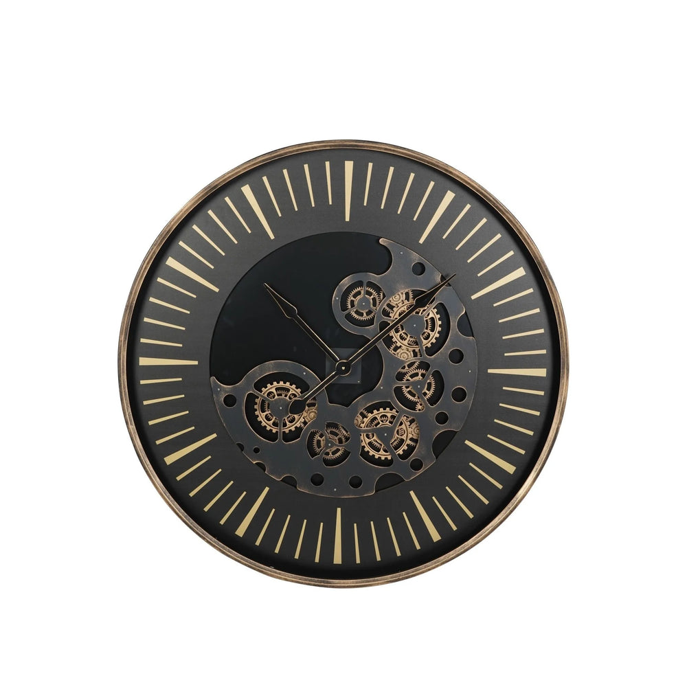 Palladium Wall Clock with moving Cogs 100cm