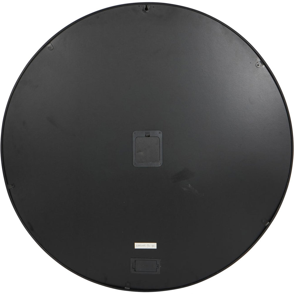 Palladium Wall Clock with Moving Cogs Black Nickel 80cm