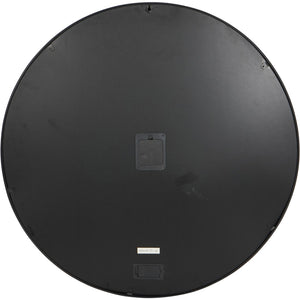 Palladium Wall Clock with Moving Cogs Black Nickel 80cm