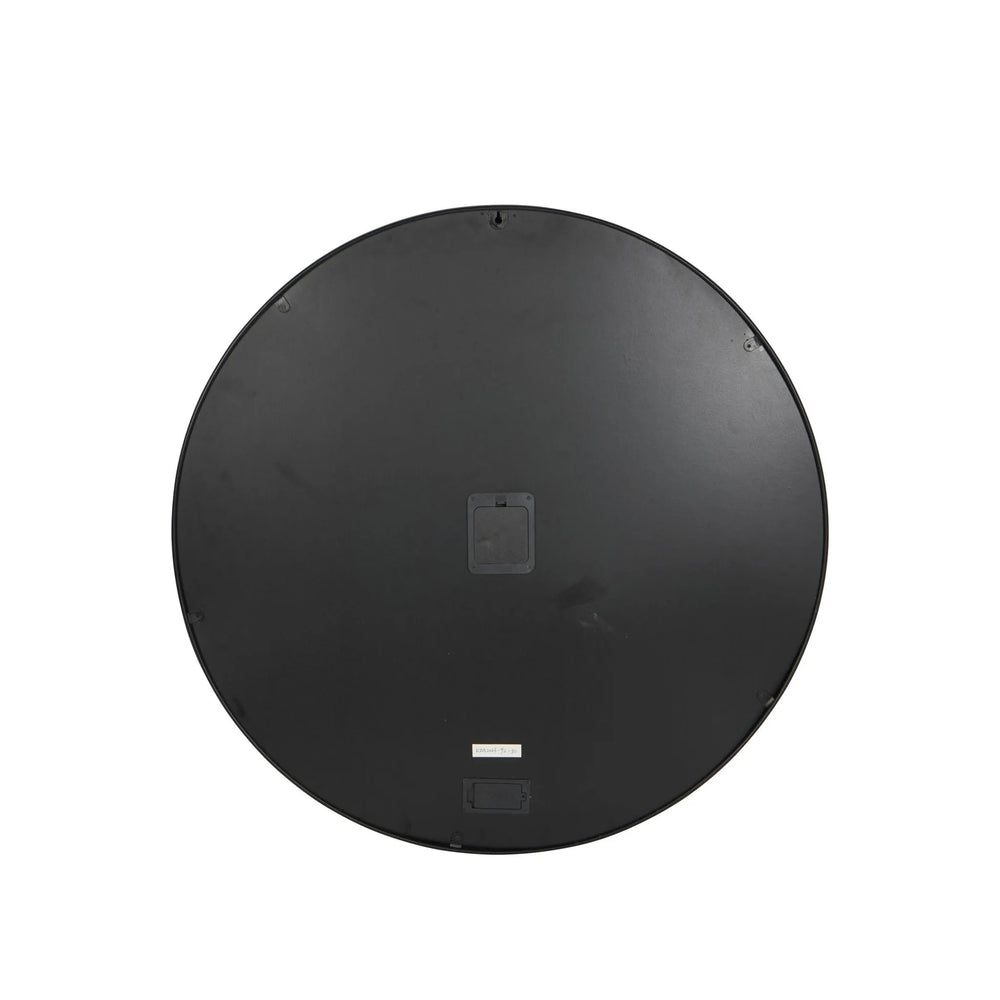 Palladium Wall Clock with Moving Cogs Black Nickel 80cm
