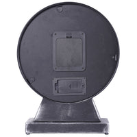 Palladium Mantel Clock with Moving Cogs Black Nickel