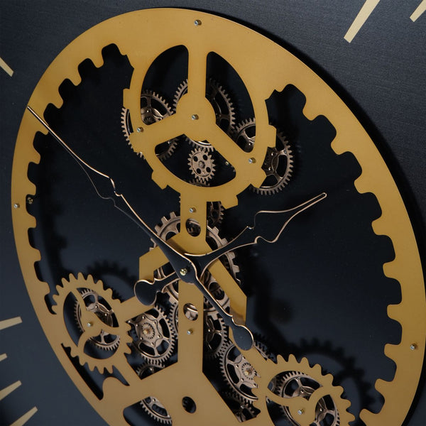 Palladium Wall Clock with Centre Moving Cogs 100cm