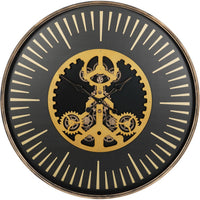 Palladium Wall Clock with Centre Moving Cogs 100cm
