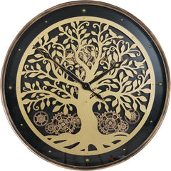 Viking Tree Wall Clock Moving Cogs 80cm