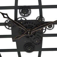 Open Wall Clock Globe and Numerals with Moving Cogs 100cm