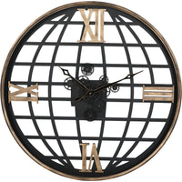 Open Wall Clock Globe and Numerals with Moving Cogs 100cm