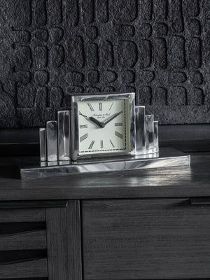 Plaza Nickle Mantel Clock