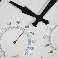 Outdoor Clock with Temperature and Humidity Black 53.3cm