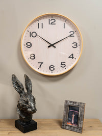 Grain Effect Wall Clock 53cm Light Natural