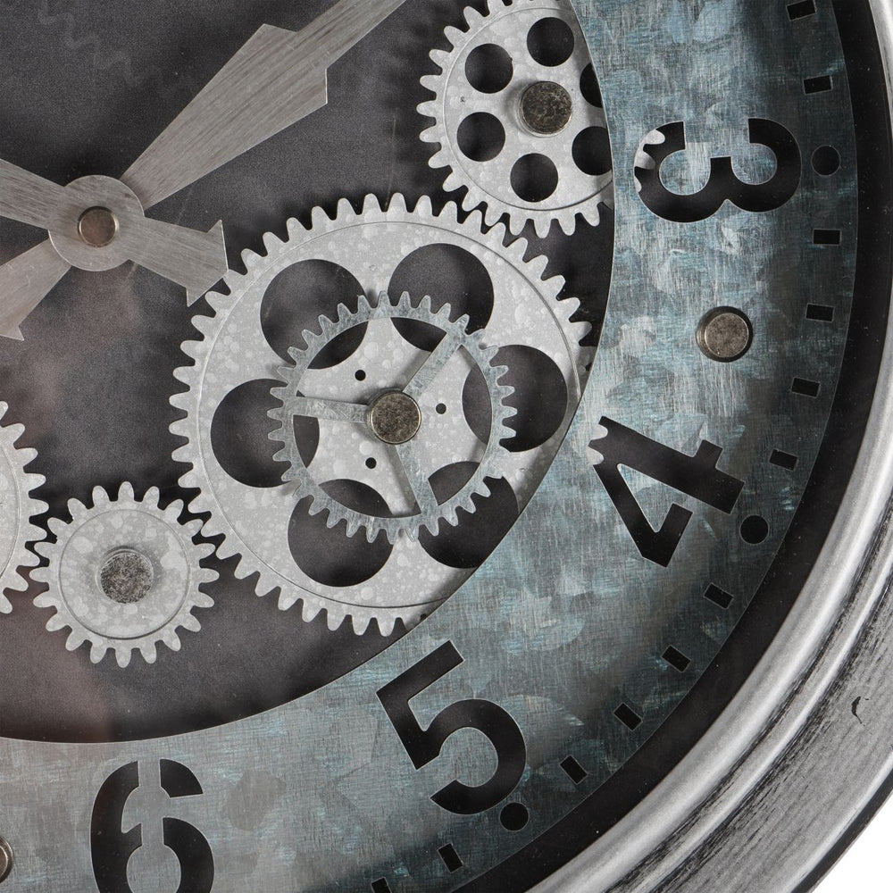 Palladium Mini Cogs Clock Antique Silver 33.3cm