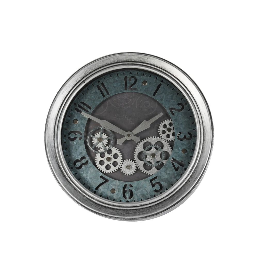 Palladium Mini Cogs Clock Antique Silver 33.3cm