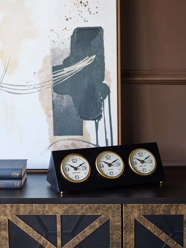 Retro World City Desk Clock