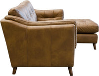 Saddler Leather Chaise Sofa