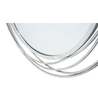 Antique Silver Metal Round Wall Mirror