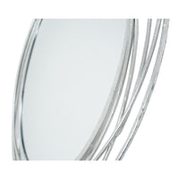 Antique Silver Metal Round Wall Mirror