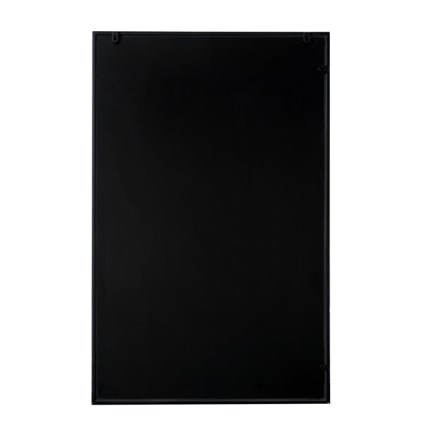 Matt Black Metal 6 Pane Mirror with Foxed Glass