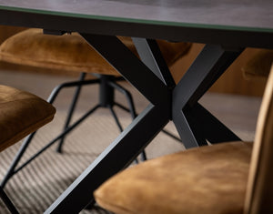 Luna Swivel Dining Chair Teal