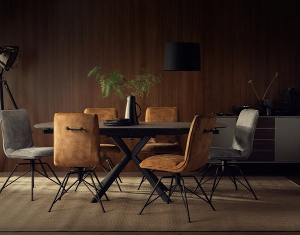Luna Swivel Dining Chair Grey