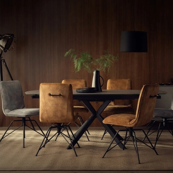 Luna Swivel Dining Chair Grey