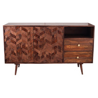 Taj Sheesham Wood Honeycomb Design Sideboard